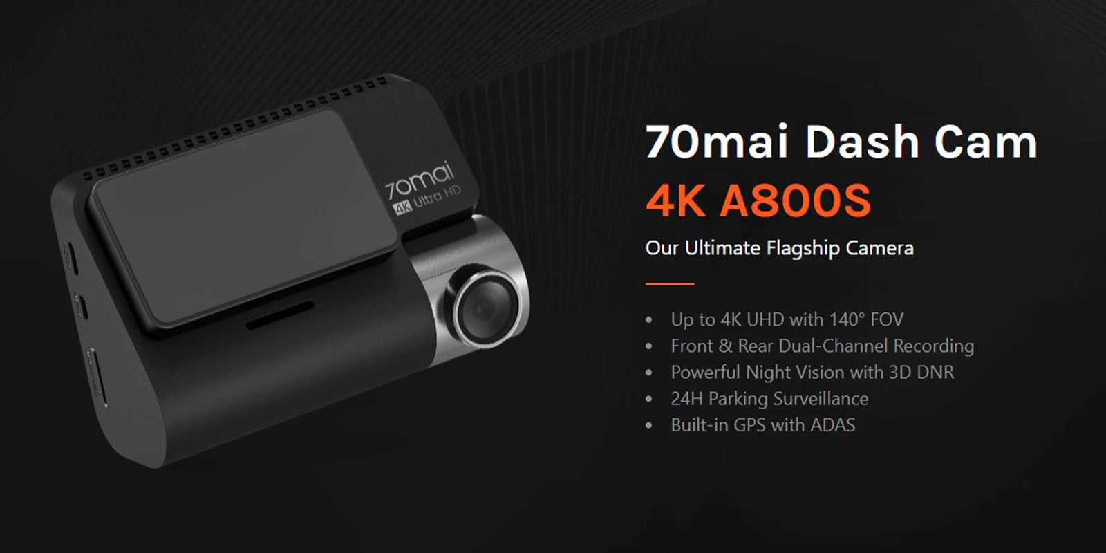 دوربین خودرو شیائومی 70MAI Dash Cam 4K A800S