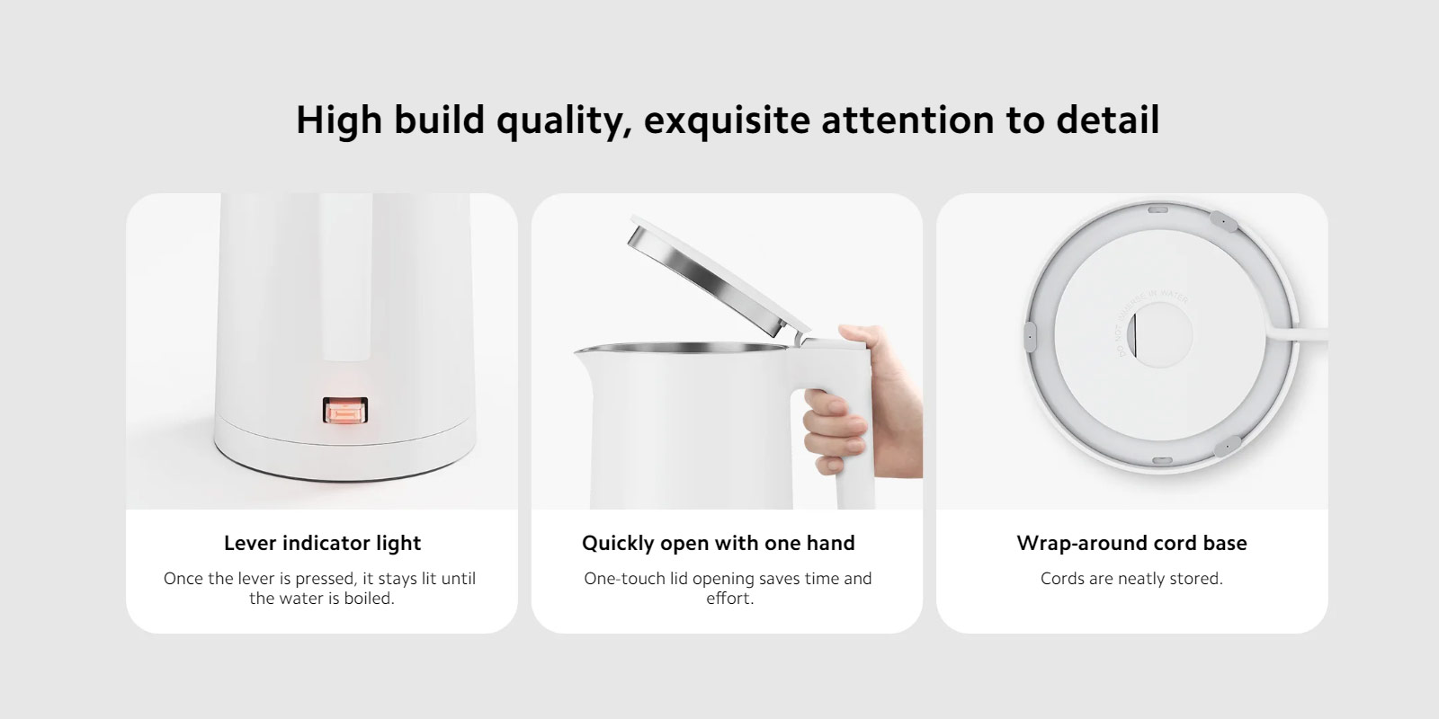 طراحی و ظاهر کتری برقی شیائومی Xiaomi Electric Kettle 2