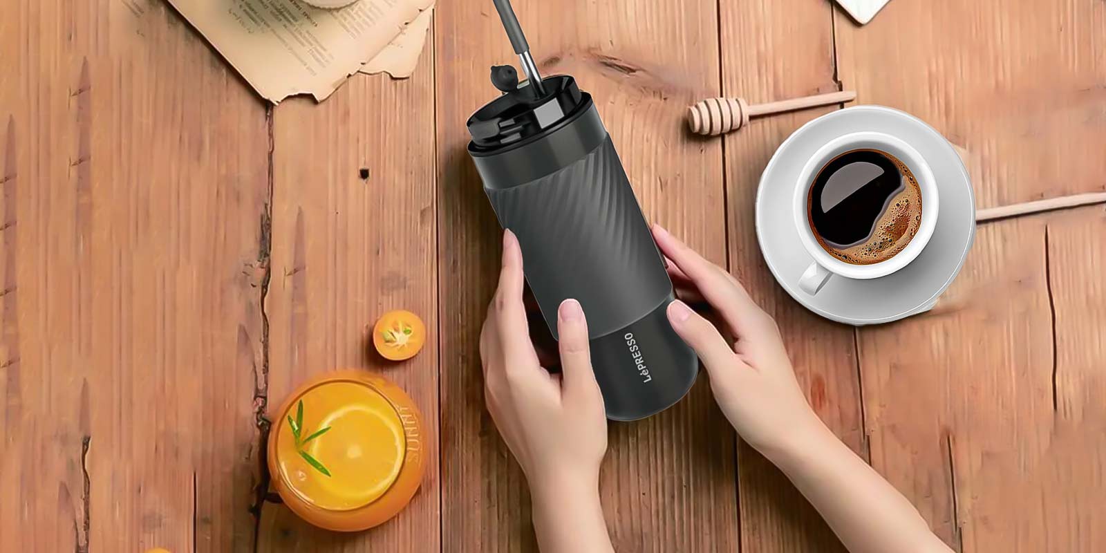 ماگ و فلاسک به همراه فیلتر دمنوش لپرسو lepresso thermal tumbler