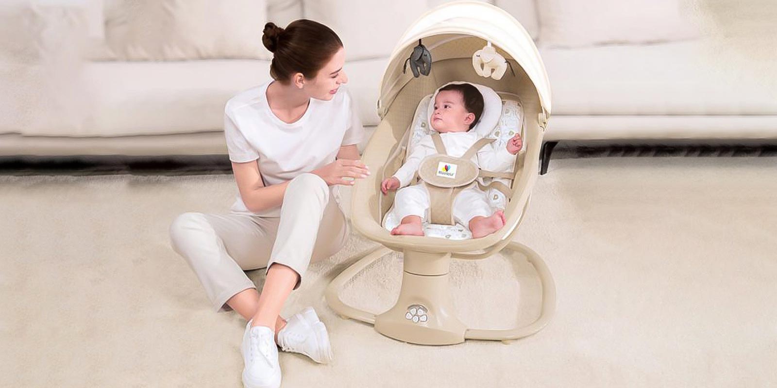 گهواره و تاب برقی ماستلا 1 در 3 مدل Deluxe Multi-Functional Bassinet 3in1