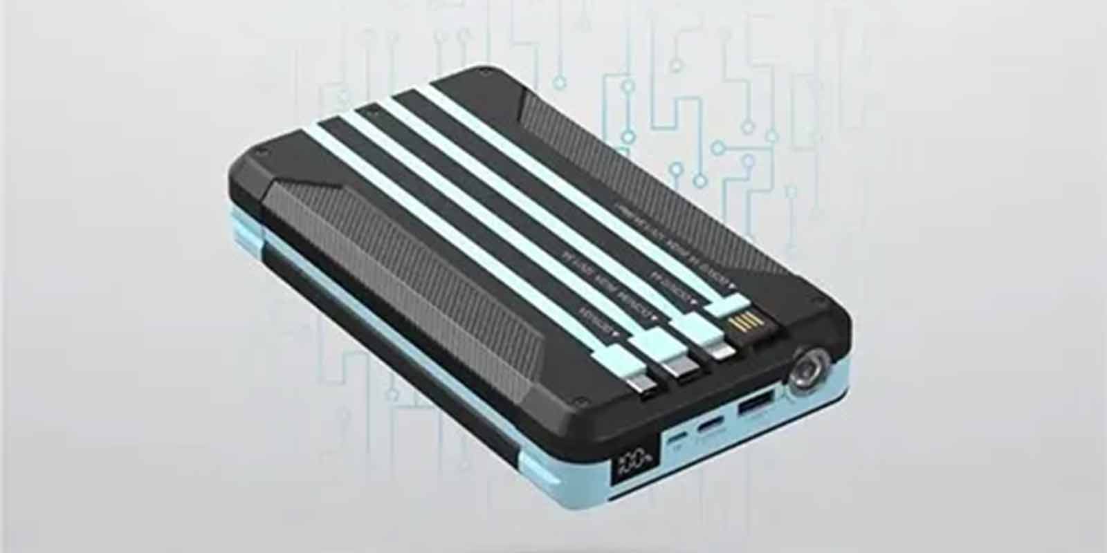 معرفی پاوربانک خورشیدی پاورولوژی مدل Powerology Multi-Cable 16000mAh Solar