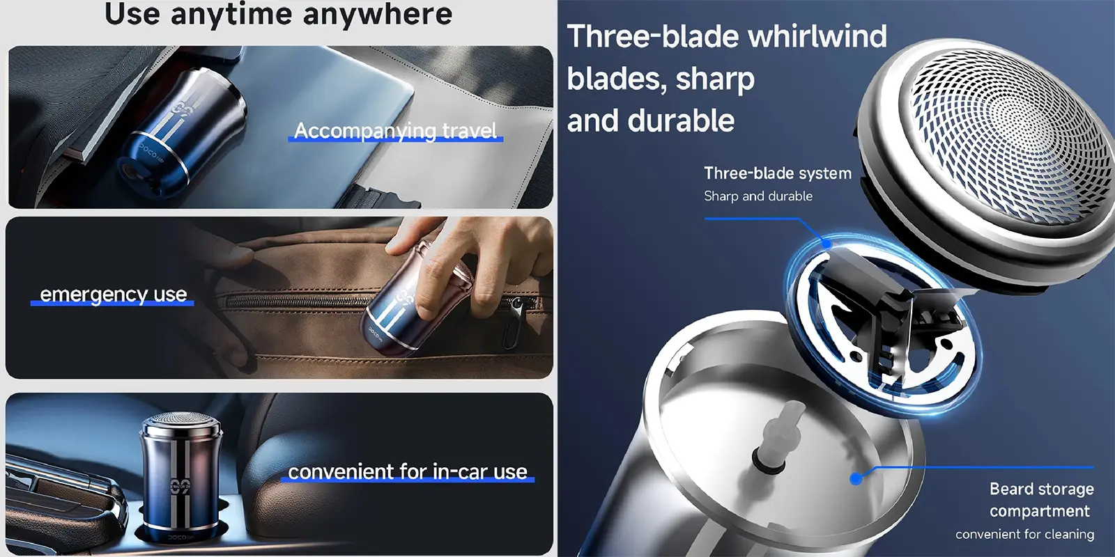 مینی ریش تراش دوکو مدل Docolab Mini Electric Razor RA001