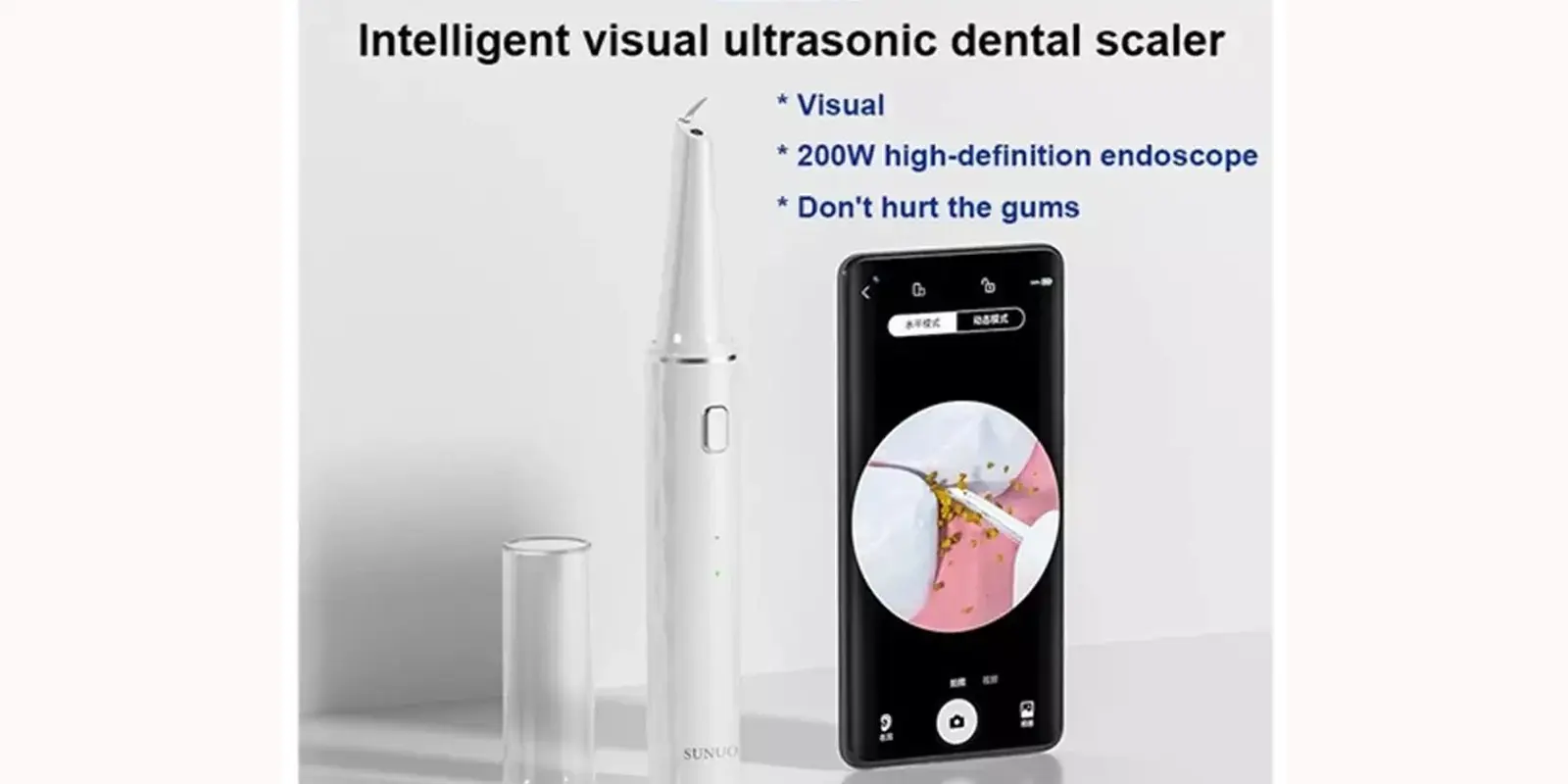 جرم گیر دندان هوشمند شیائومی مدل Xiaomi Sunuo Intelligent Visual Ultrasonic Dental Scaler T12 Plus