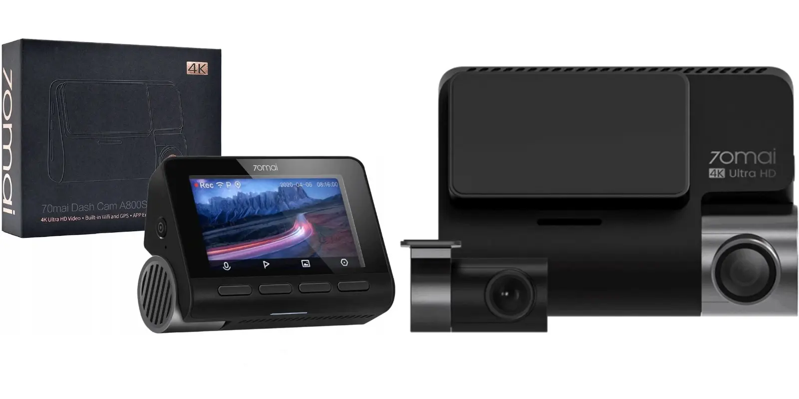 دوربین خودرو شیائومی 70mai Dash Cam A800SE همراه دوربین عقب